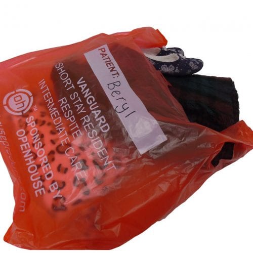 Plastic red bag